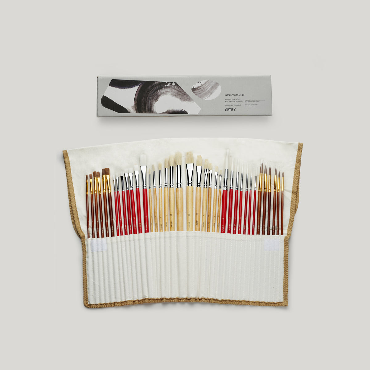 MTQY 5 in 1 Fan Paint Brushes Kit Professional Artist Acrylic Paint Brushes  Set for Watercolor, Acrylics, Ink, Gouache, Oil, Tempera Painting