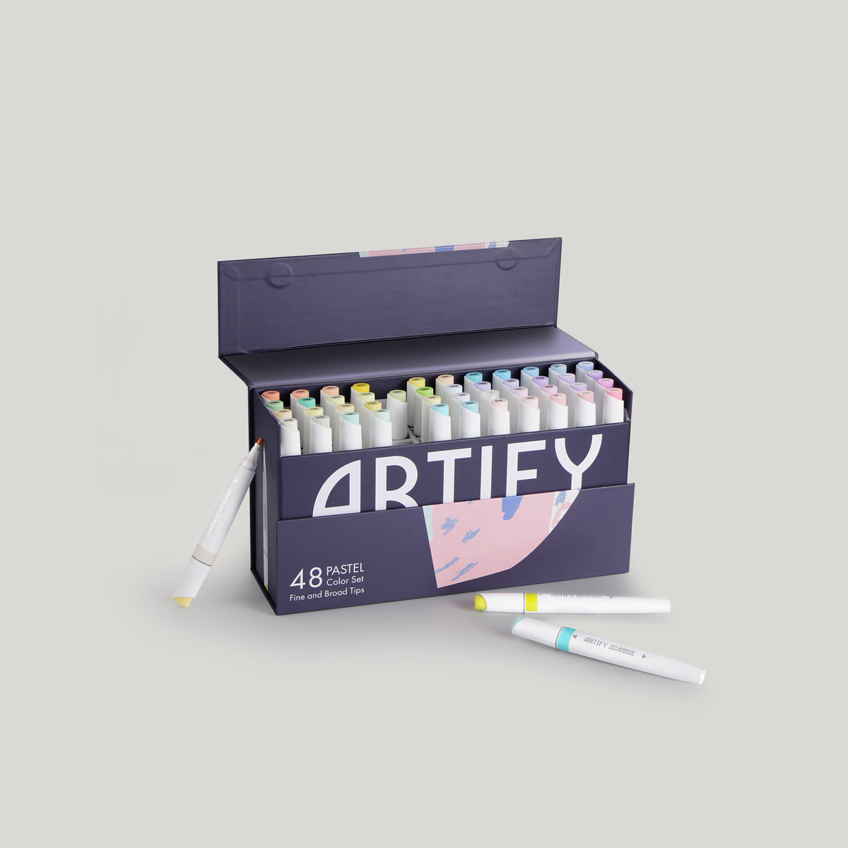 ARTIFY Alcohol Brush Markers, Brush & Chisel Dual Tips Professional Artist  Markers, Drawing Marker Set with Carrying Case for Adult Coloring and