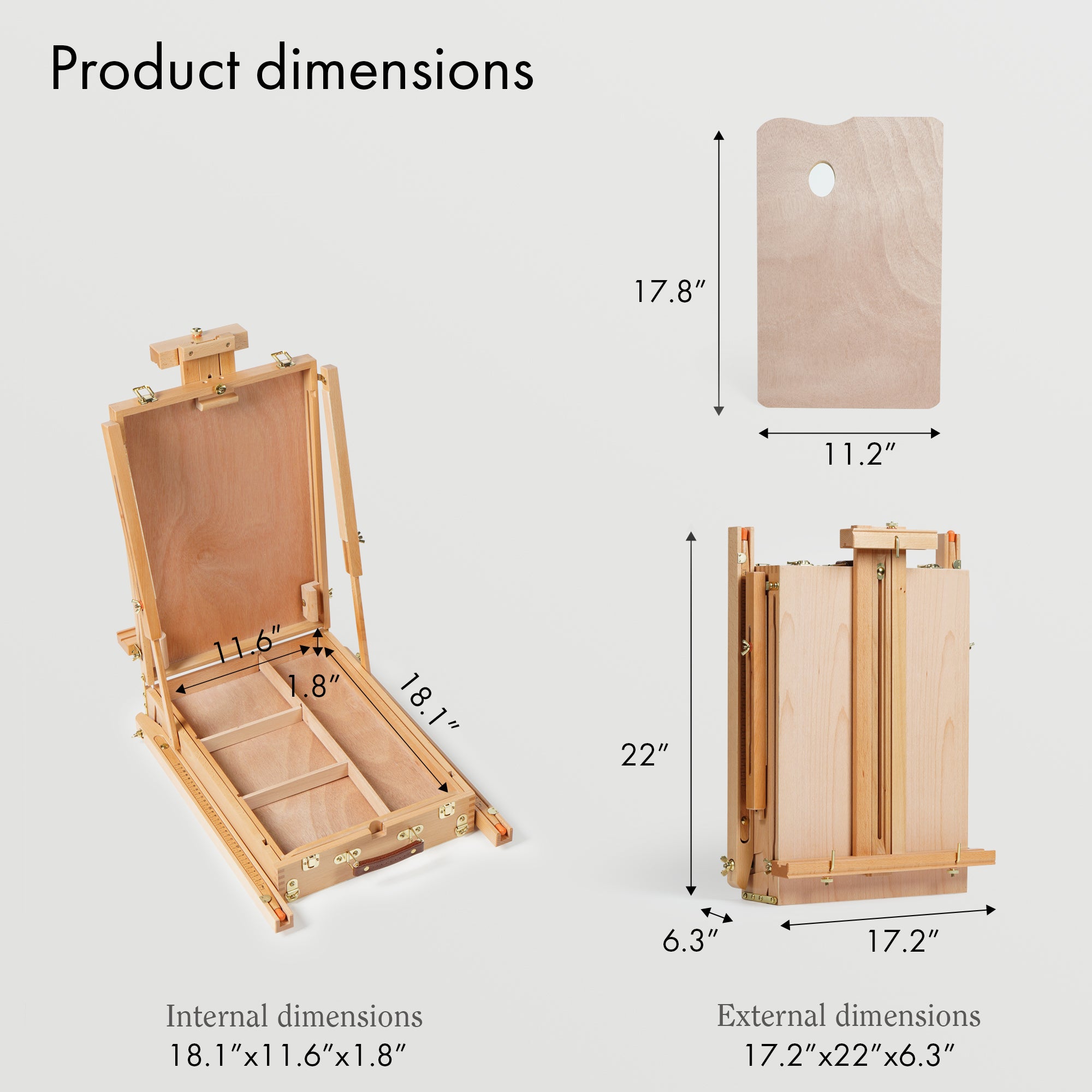 ARTIFY Foldable Portable Beechwood Art Easel Field Easel