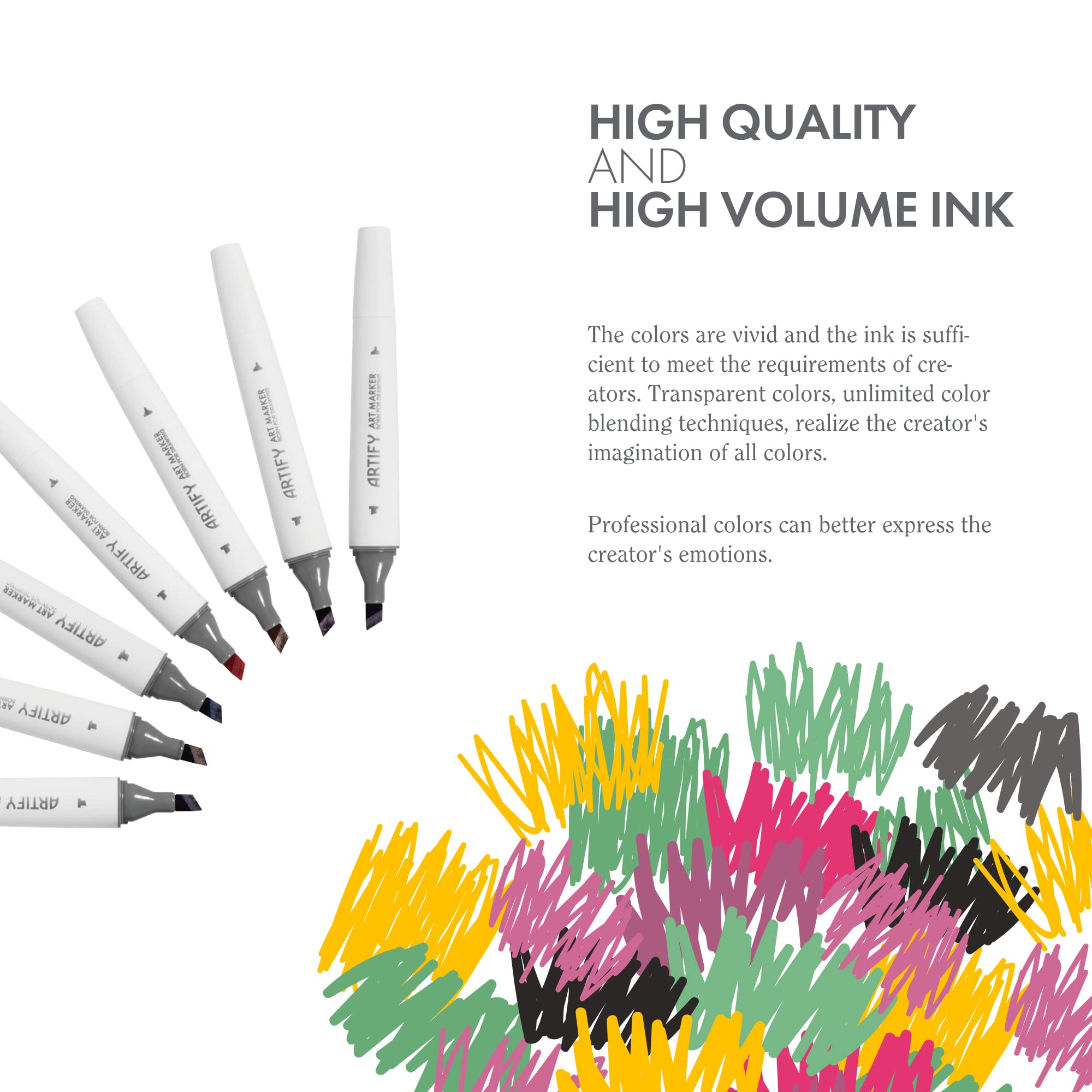 120 Colors Alcohol Markers Brush Tip and Fine Tip,App for Improve